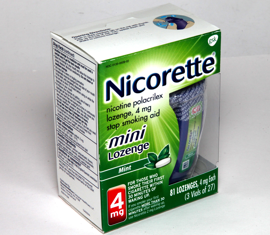 Nicorette Nicotine Polacrilex Mini Lozenge 4mg Stop Smoking Aid 81p ...